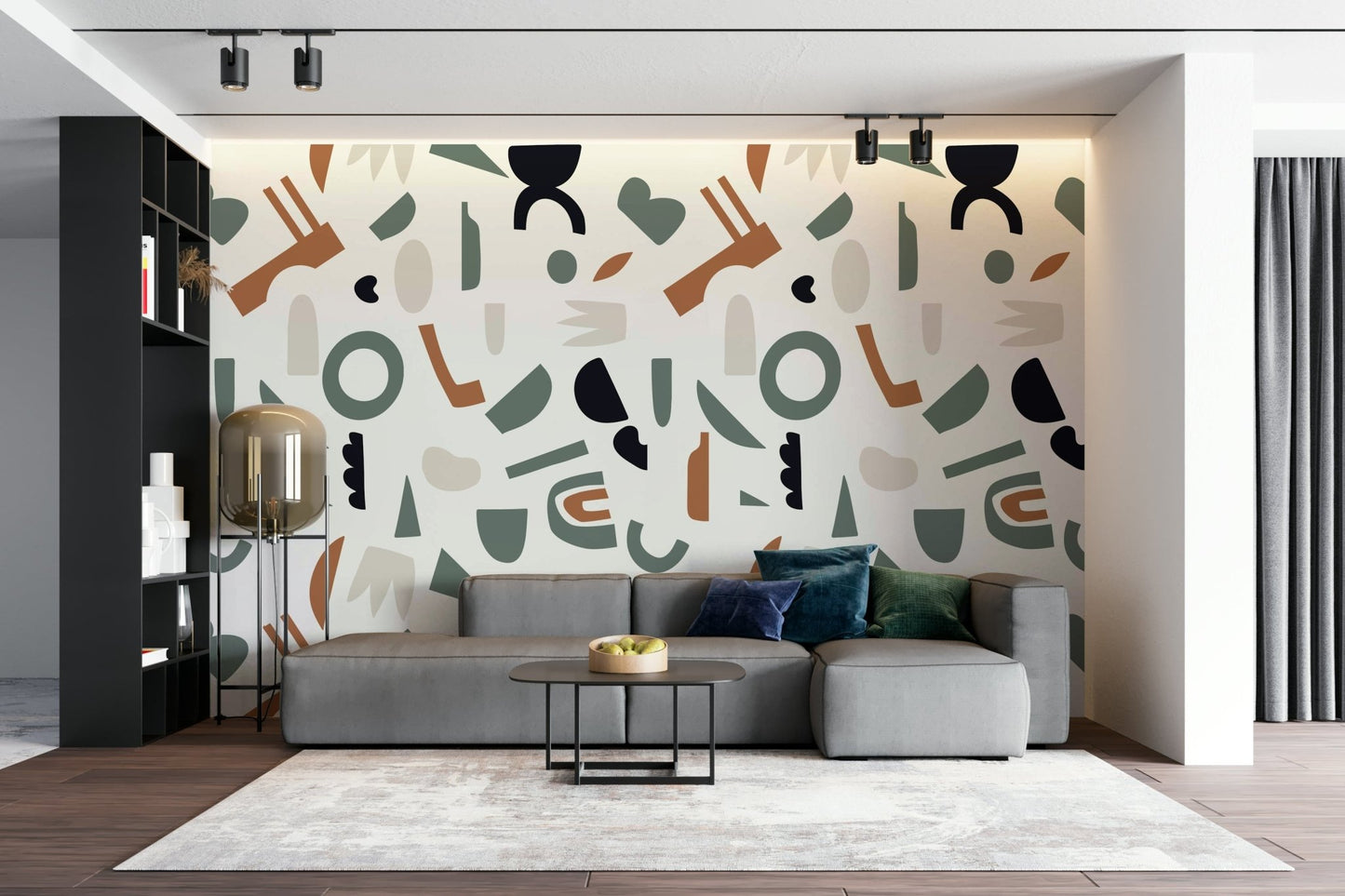 The colors are soft and gentle, with a muted, neutral palette.

