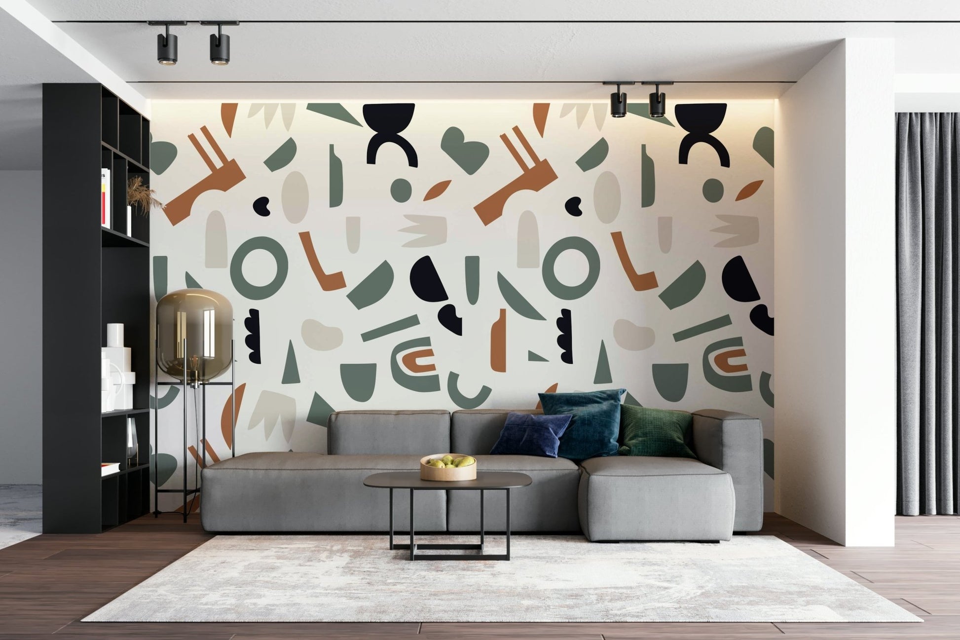 The colors are soft and gentle, with a muted, neutral palette.

