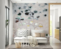 Creative space with abstract floral mural, GD1080