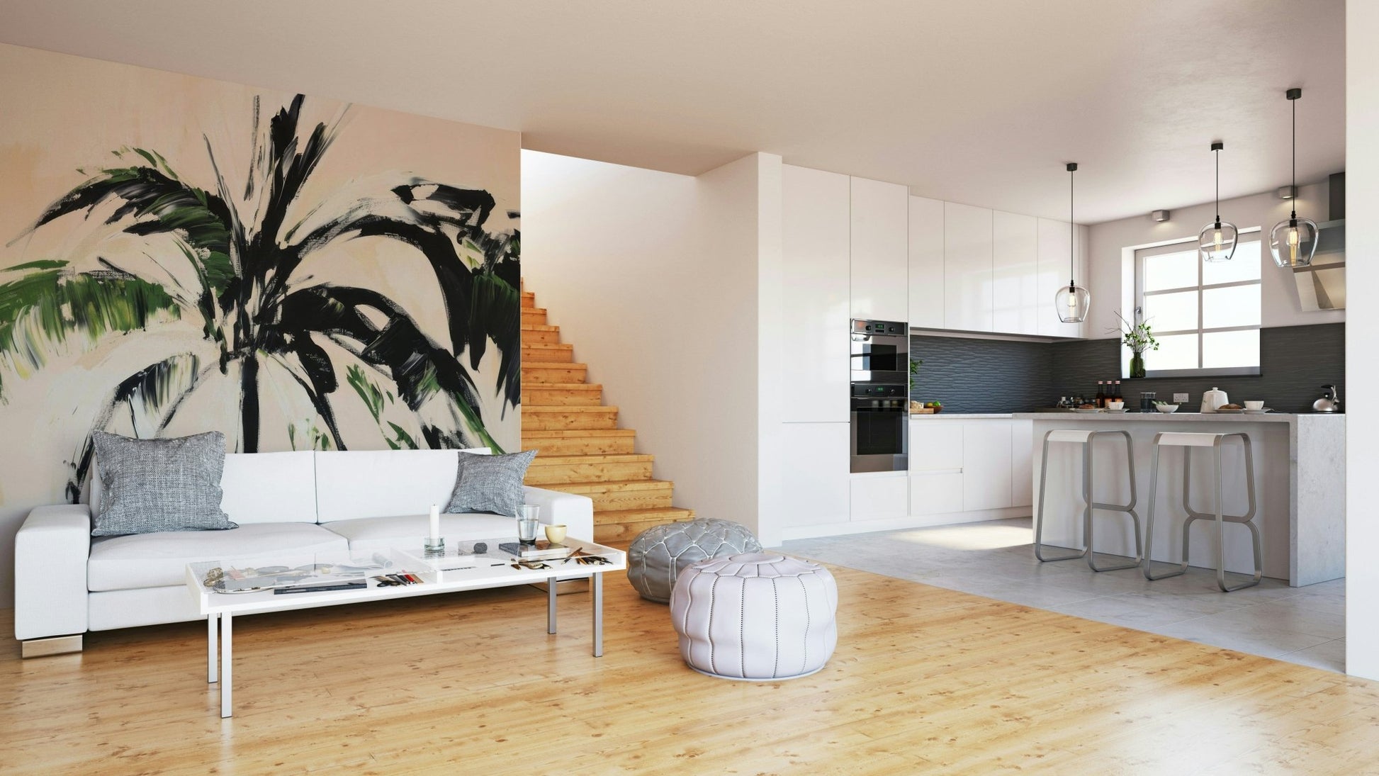 Palm tree art for tropical decor

