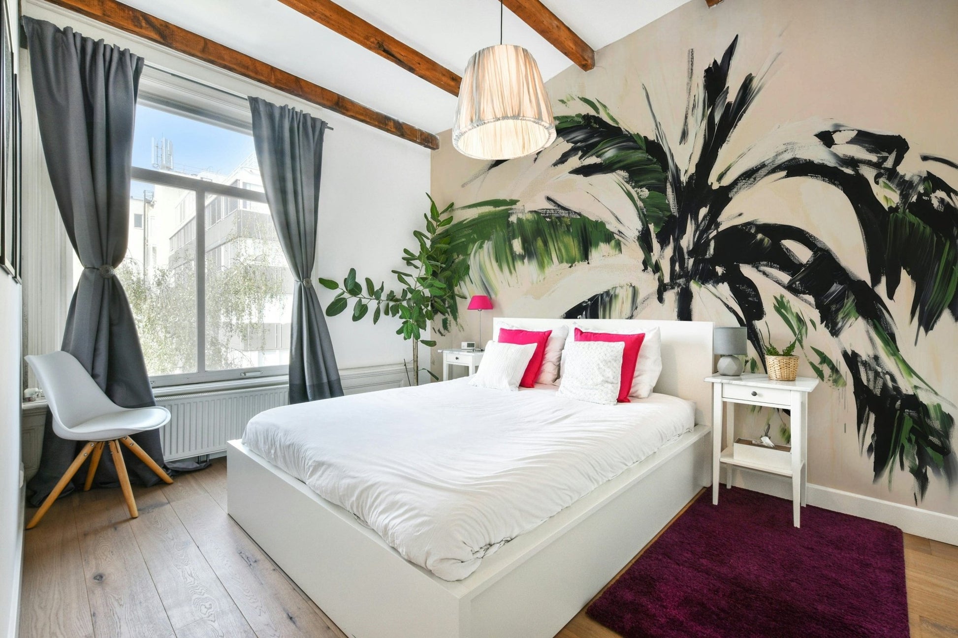 Palm leaf graphic modern design

