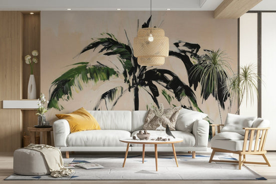 Abstract palm tree wall mural art GD287

