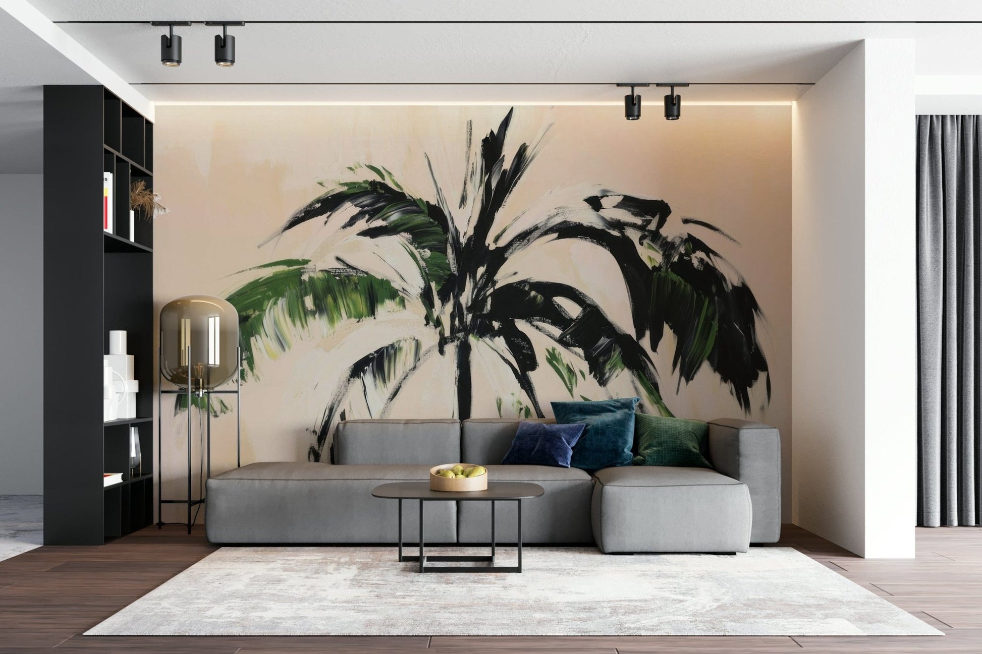 Minimal palm tree abstract print

