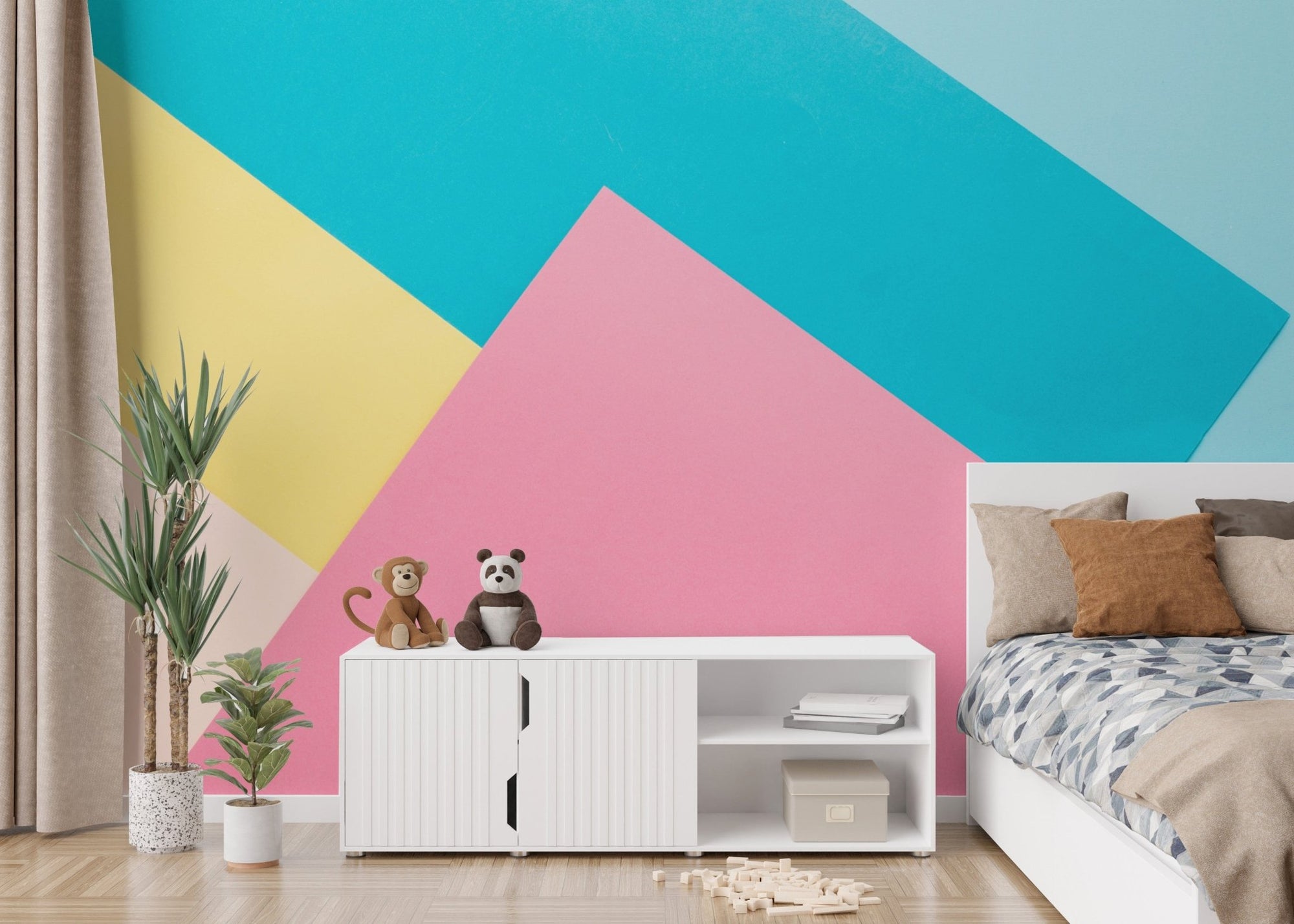 Abstract paper color wall mural AB-01
