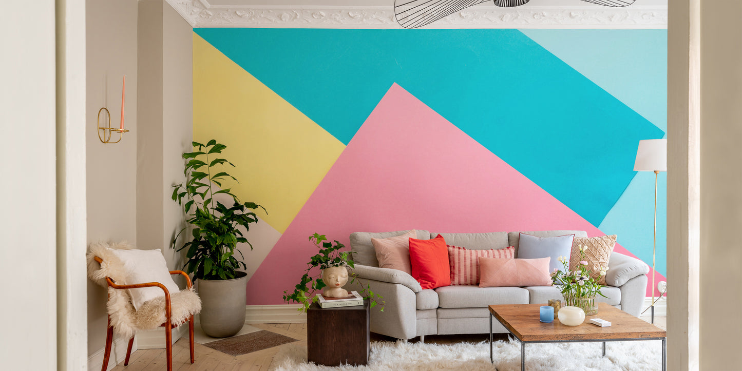 Color paper wall decor mural
