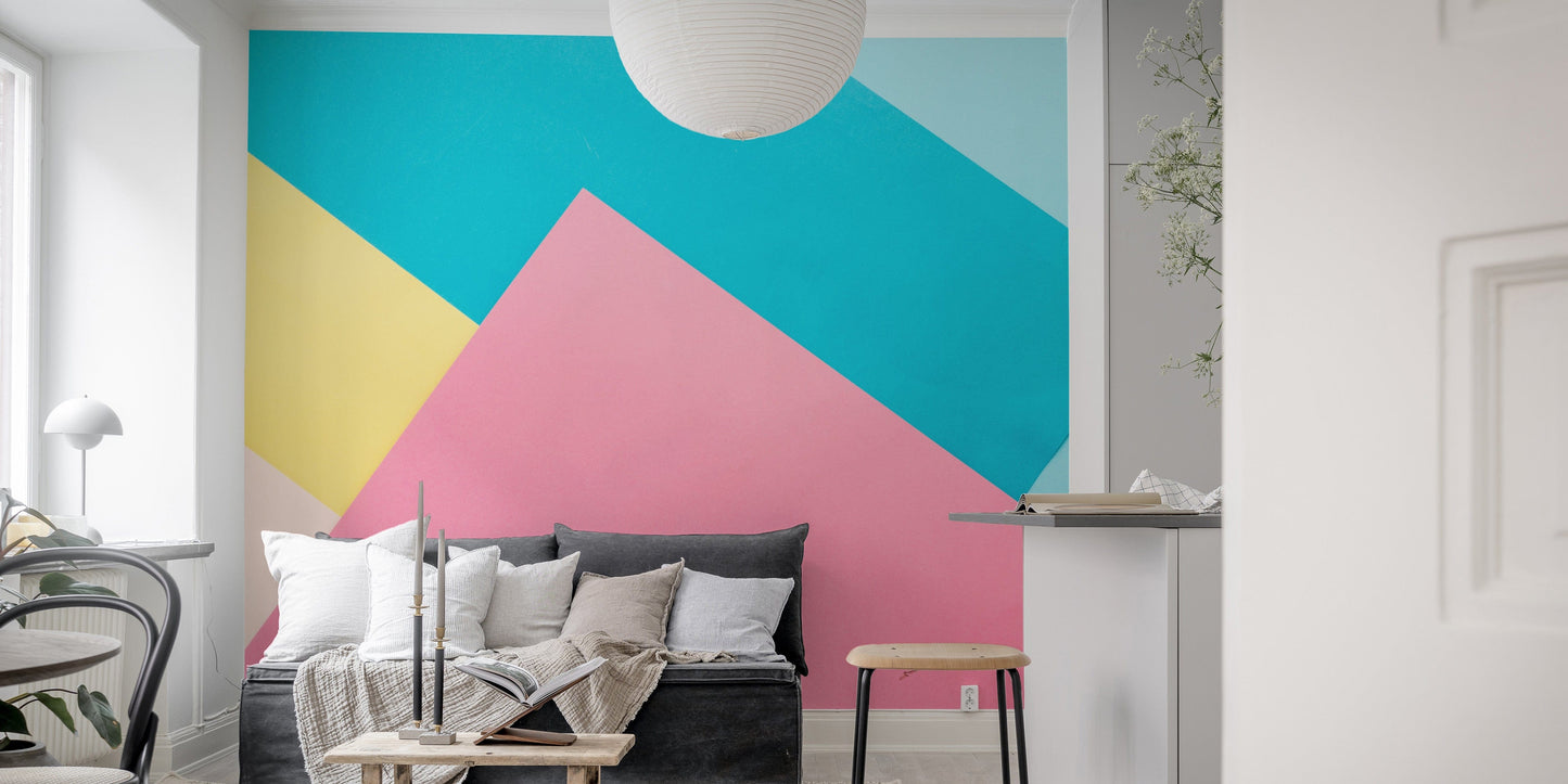 Paper inspired wallpaper mural
