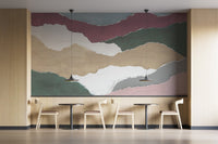 "Soft-tone torn paper wallpaper for walls"
