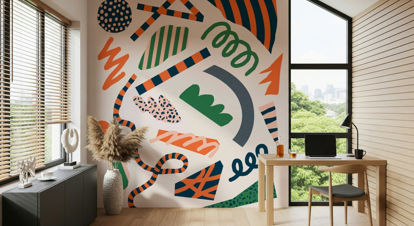 Abstract Pop Play Wall Mural