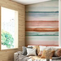 Horizontal watercolor stripes

