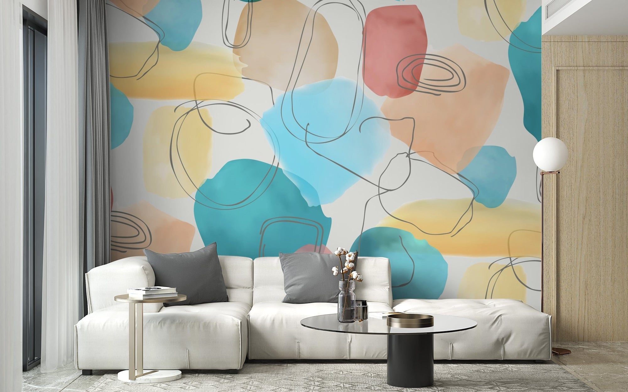 Abstract watercolor wallpaper with vibrant colors A735