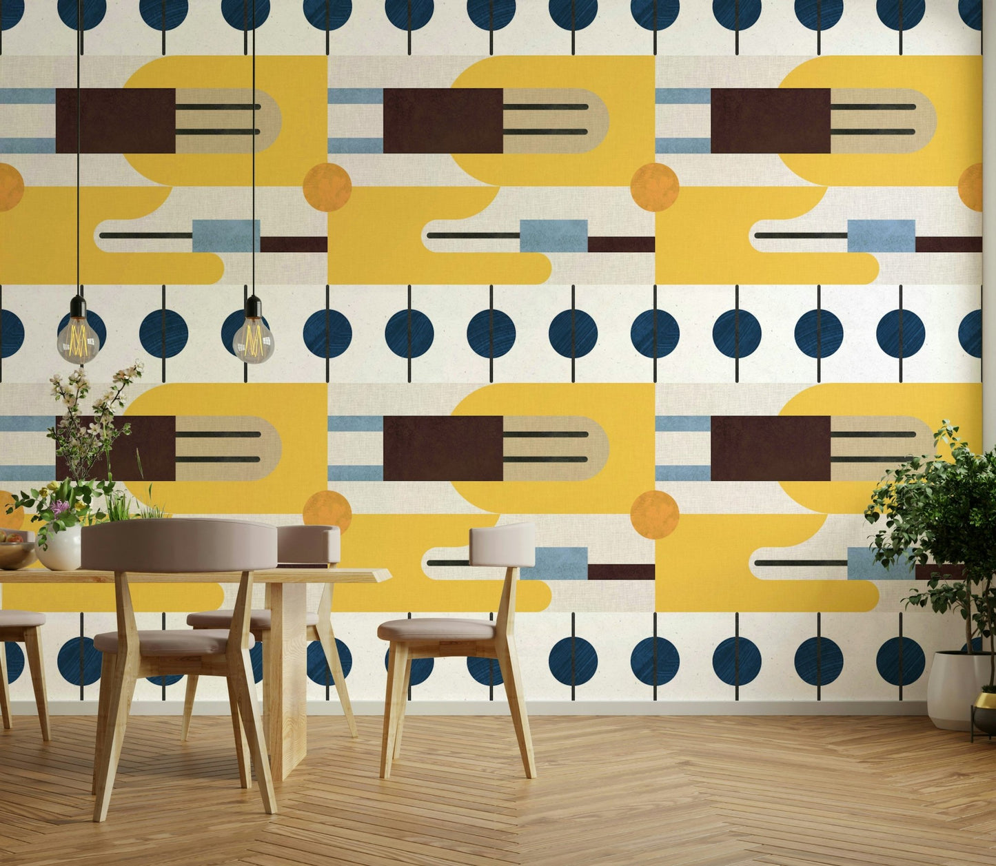 Modern geometric shapes in Abstract Shapescape wallpaper

