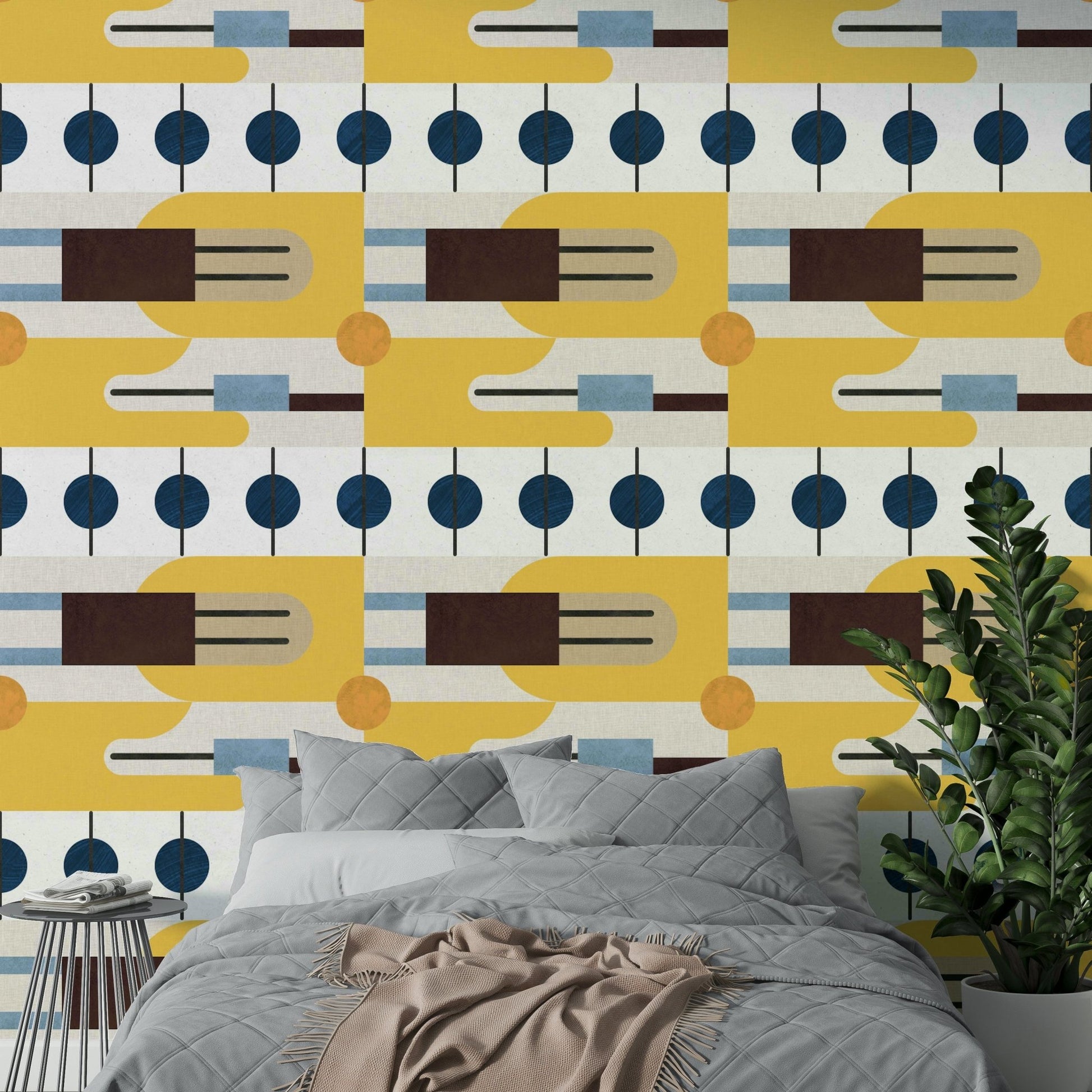 Abstract Shapescape wallpaper with unique shapes and patterns

