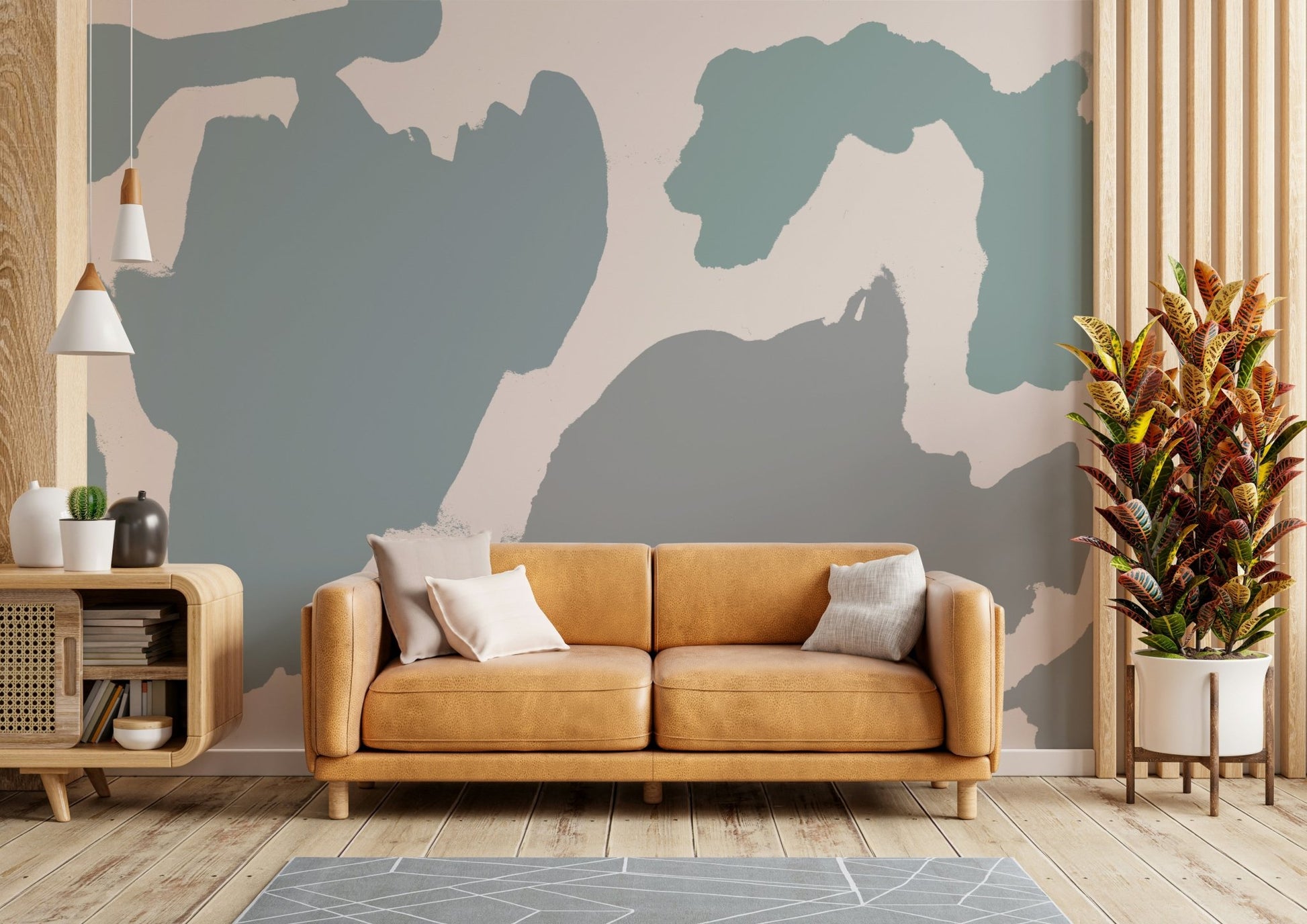 Full view of Abstract Shores wall design

