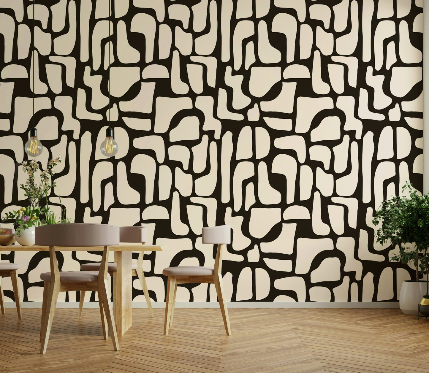 Sophisticated stone-inspired wall decor.
