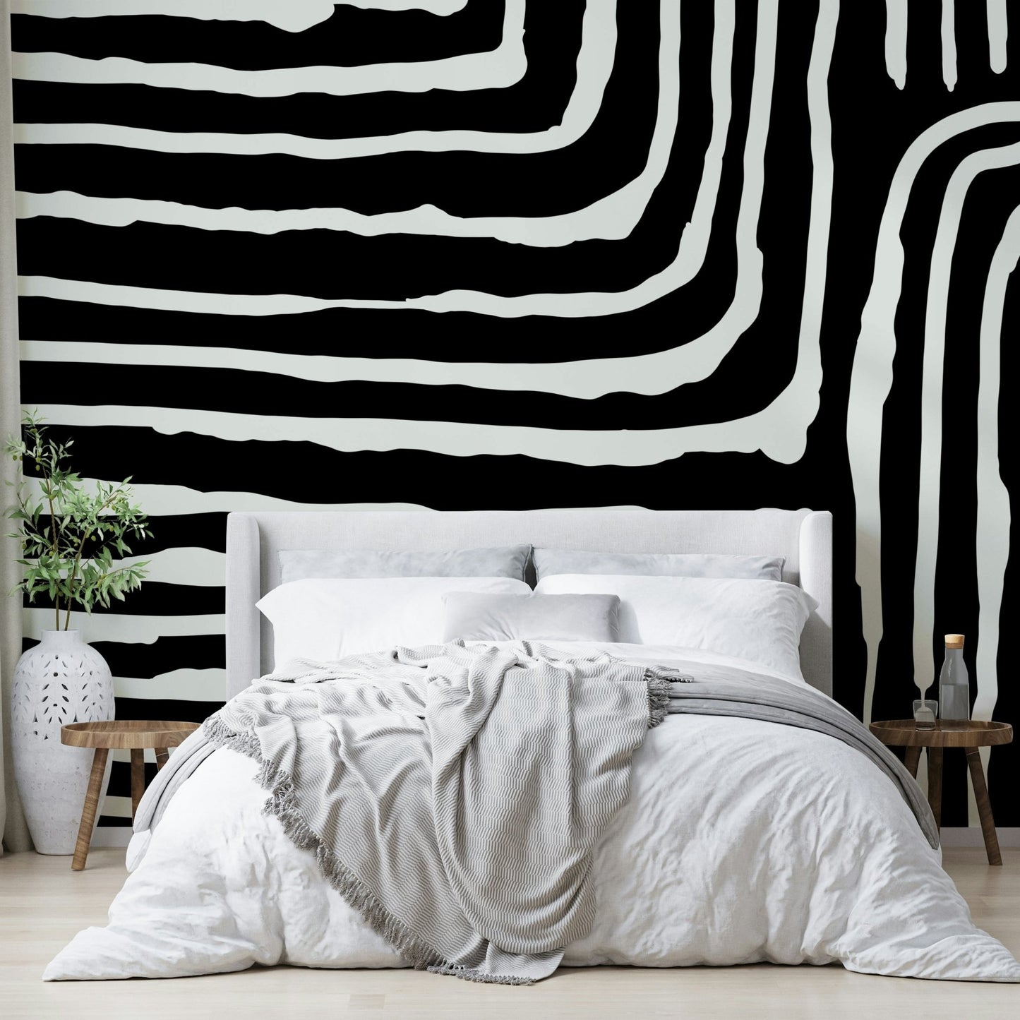 Minimalist stripe wallpaper for interiors

