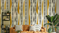 Stylish line art wallpaper mural
