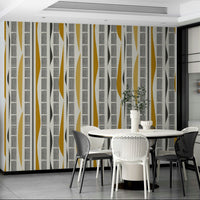 Abstract stripes and curves mural wallpaper
