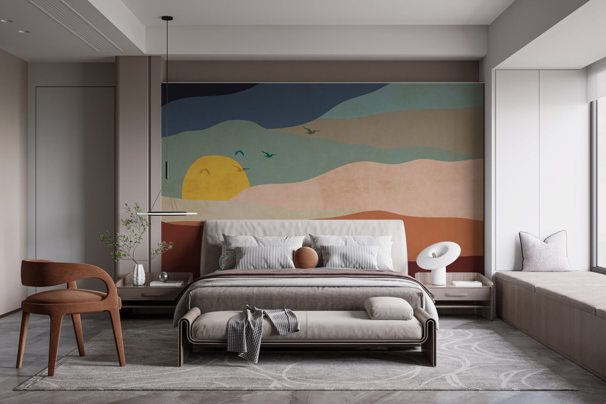 Abstract Sunrise Wallpaper Mural C425