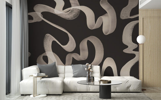 Bold abstract swirl wallpaper design, C112