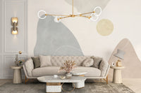 Modern terrain-inspired abstract wallpaper mural