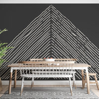 Geometric abstract triangle mountain wallpaper mural design