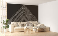 Abstract Triangle Mountain Wallpaper Mural - Giffywalls