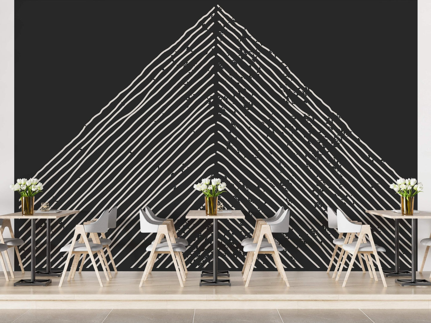 Abstract Triangle Mountain Wallpaper Mural - Giffywalls