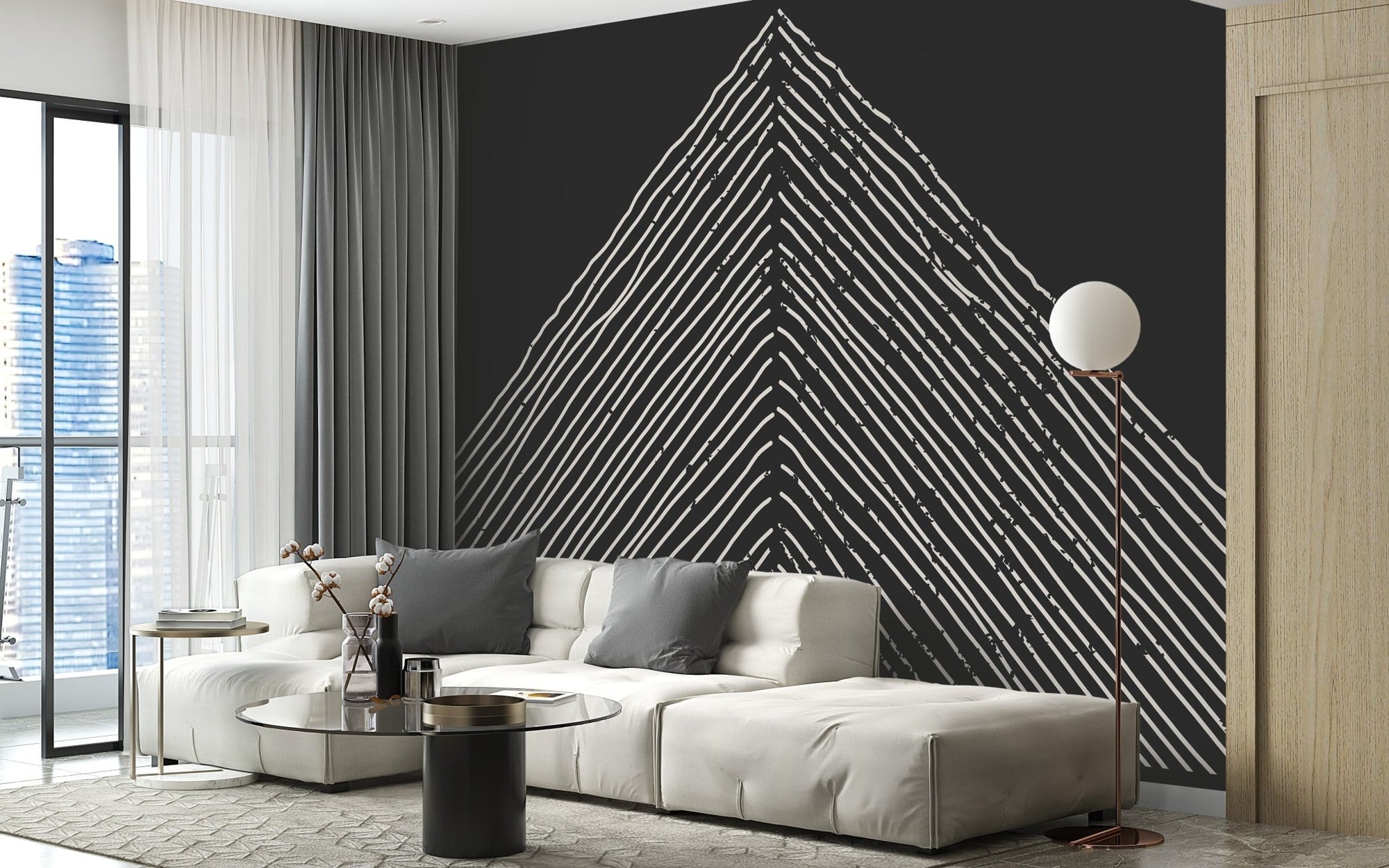 Abstract Triangle Mountain Wallpaper Mural A263