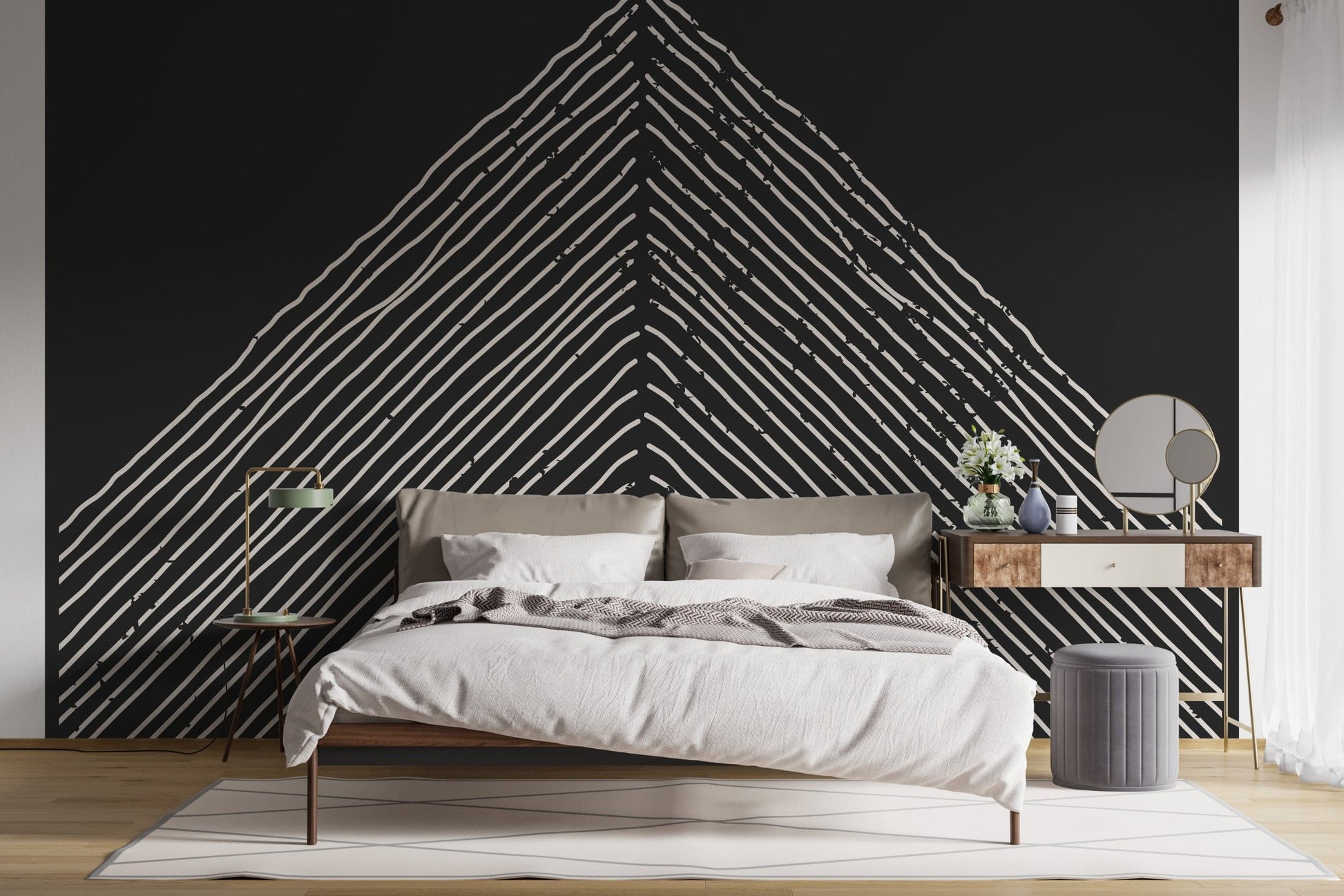 Abstract Triangle Mountain Wallpaper Mural - Giffywalls