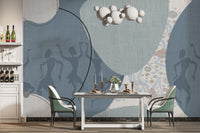 Geometric tribal figures wall mural
