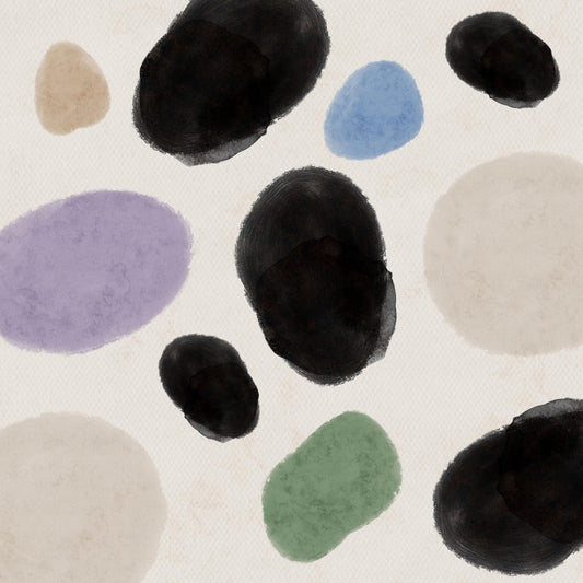 Abstract Watercolor Dots  Wall Mural