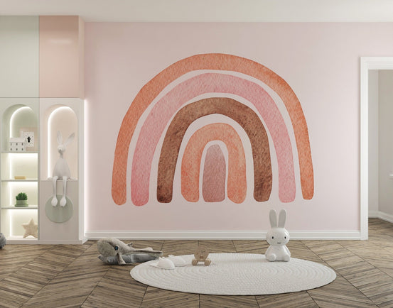 Boho watercolor wallpaper mural design
 A419