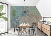 Abstract Wavy Pattern Wallpaper Mural - Giffywalls