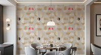 Dining area wall Abstract Whispering Shapes mural modern pattern, GD9397