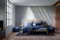 Modern white stripes wall decor
