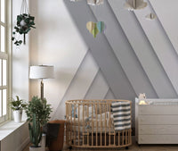 White striped wallpaper design
