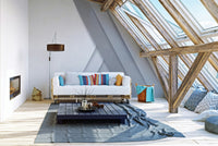 Abstract striped wall covering
