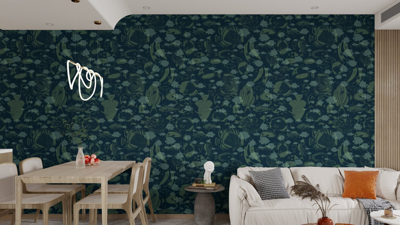 Abyssal Swirl Wallpaper Mural
