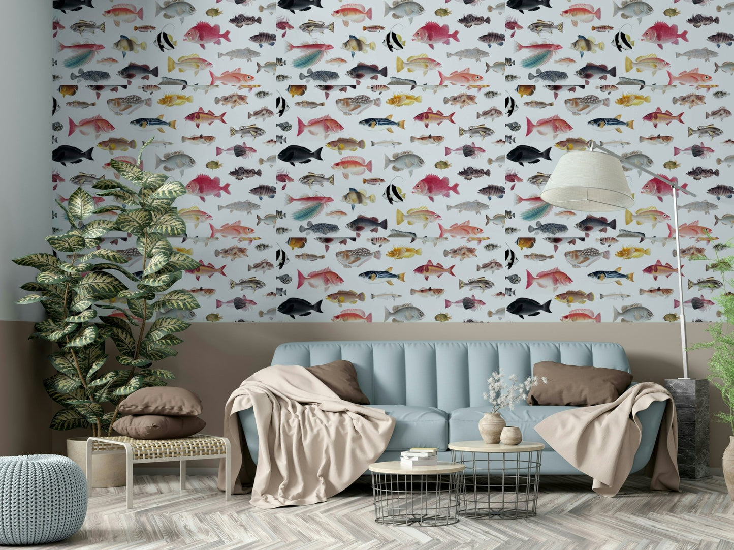 3D effect wallpaper showing lifelike aquatic scenery

