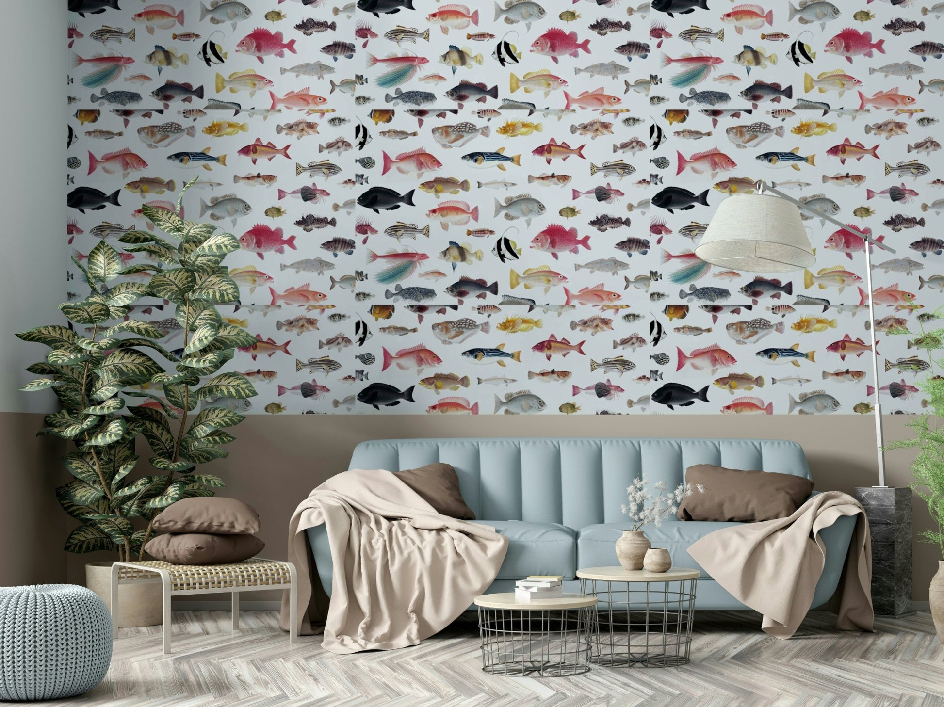 3D effect wallpaper showing lifelike aquatic scenery


