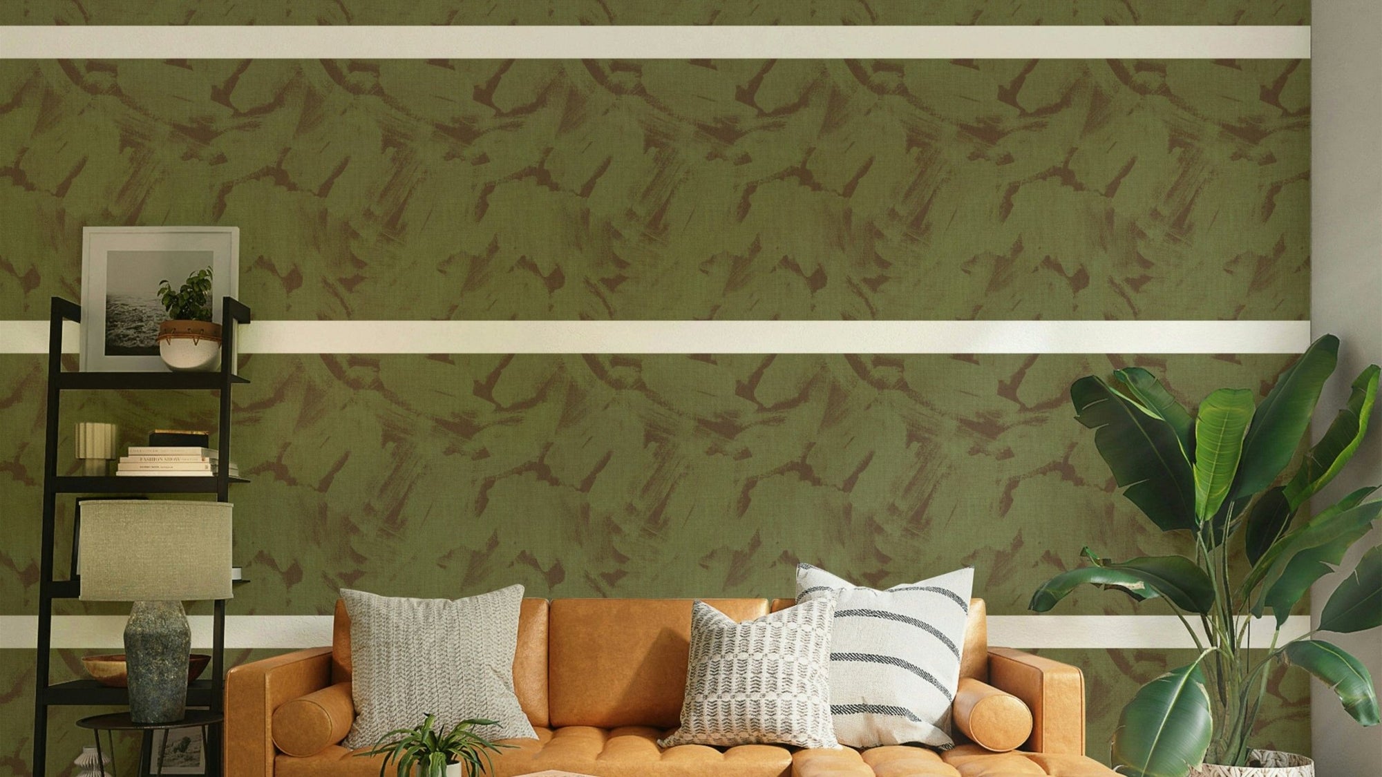 Acrylic brushstroke textured camo wallpaper GD436


