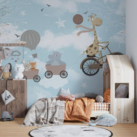 Adorable Animals Kids Room Wallpaper Mural - Giffywalls A614
