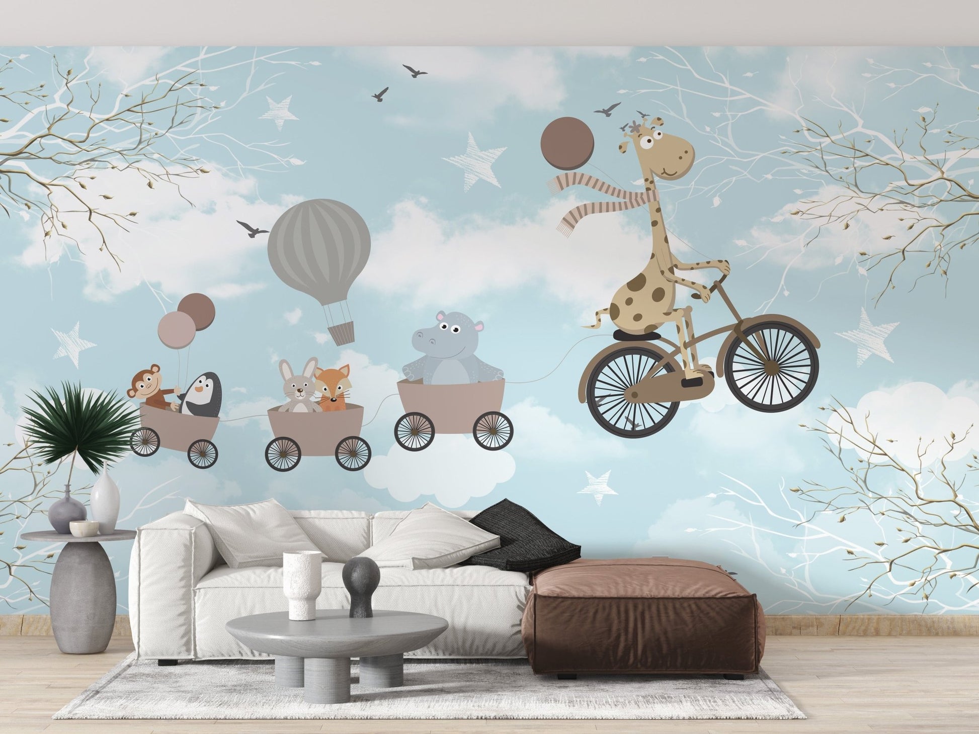 Adorable Animals Kids Room Wallpaper Mural - Giffywalls A614