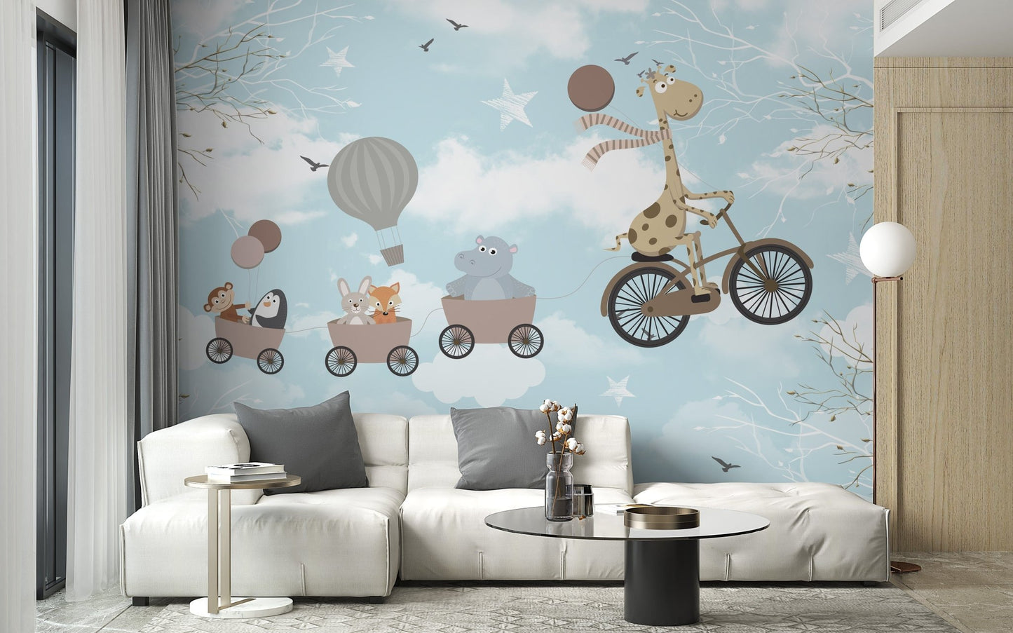 Adorable Animals Kids Room Wallpaper Mural - Giffywalls A614
