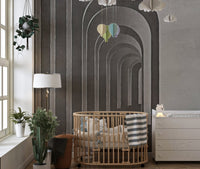 Adorned arch wallpaper with a timeless architectural design.
