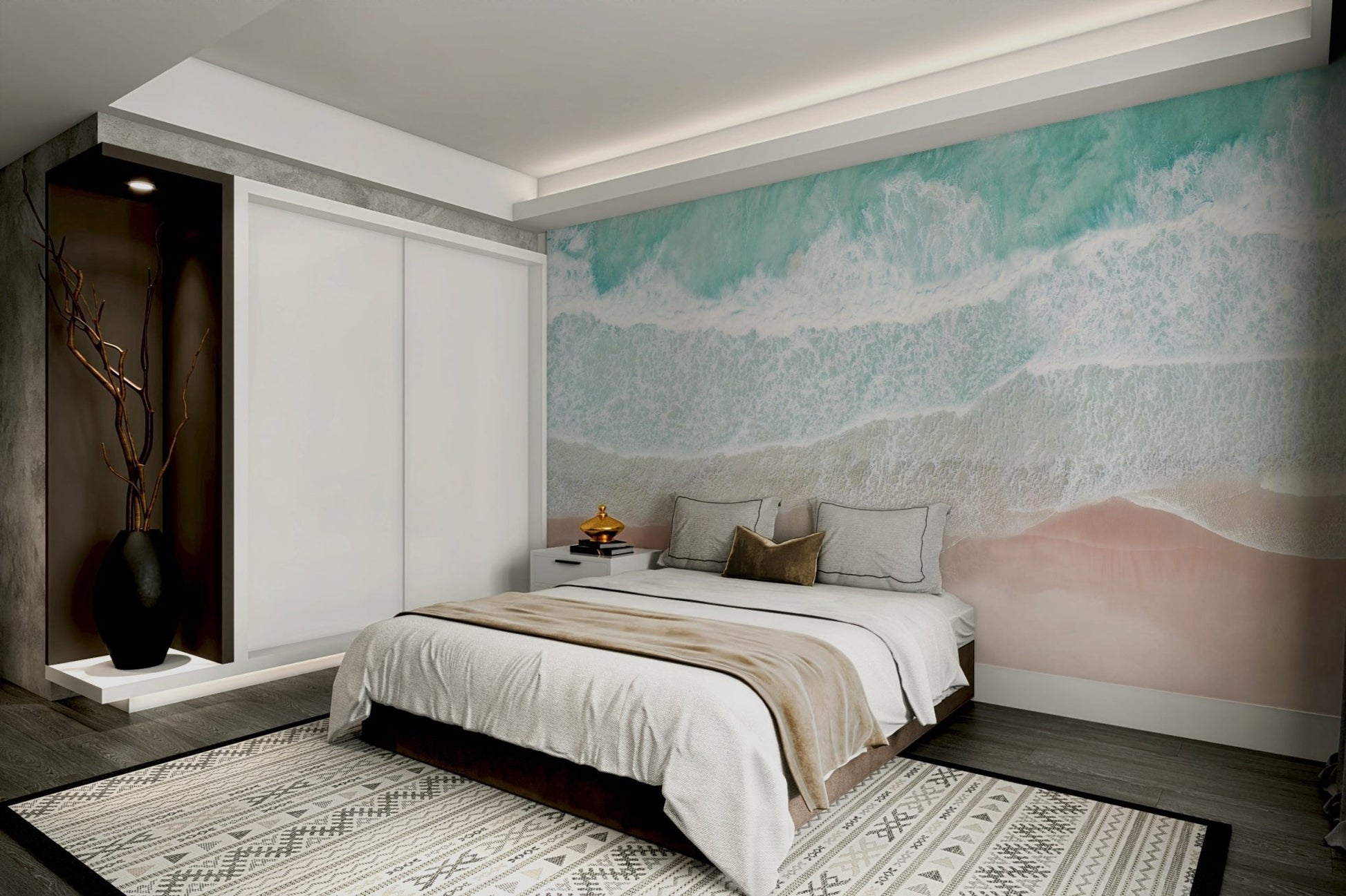 Light and airy mural wallpaper

