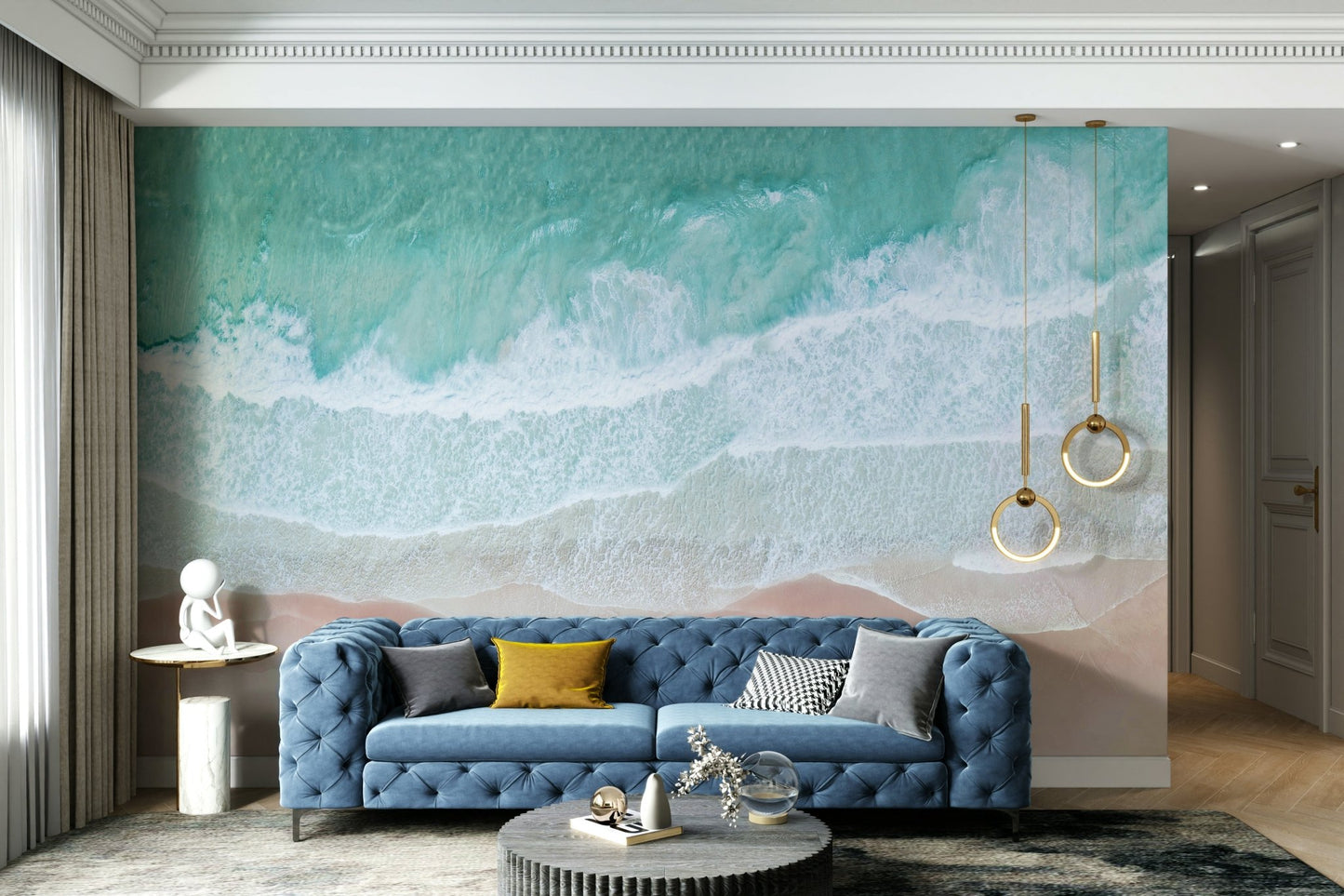 Peaceful water scene wall mural


