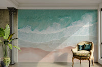 Gentle waves mural wallpaper

