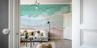 Soft blue water wall mural

