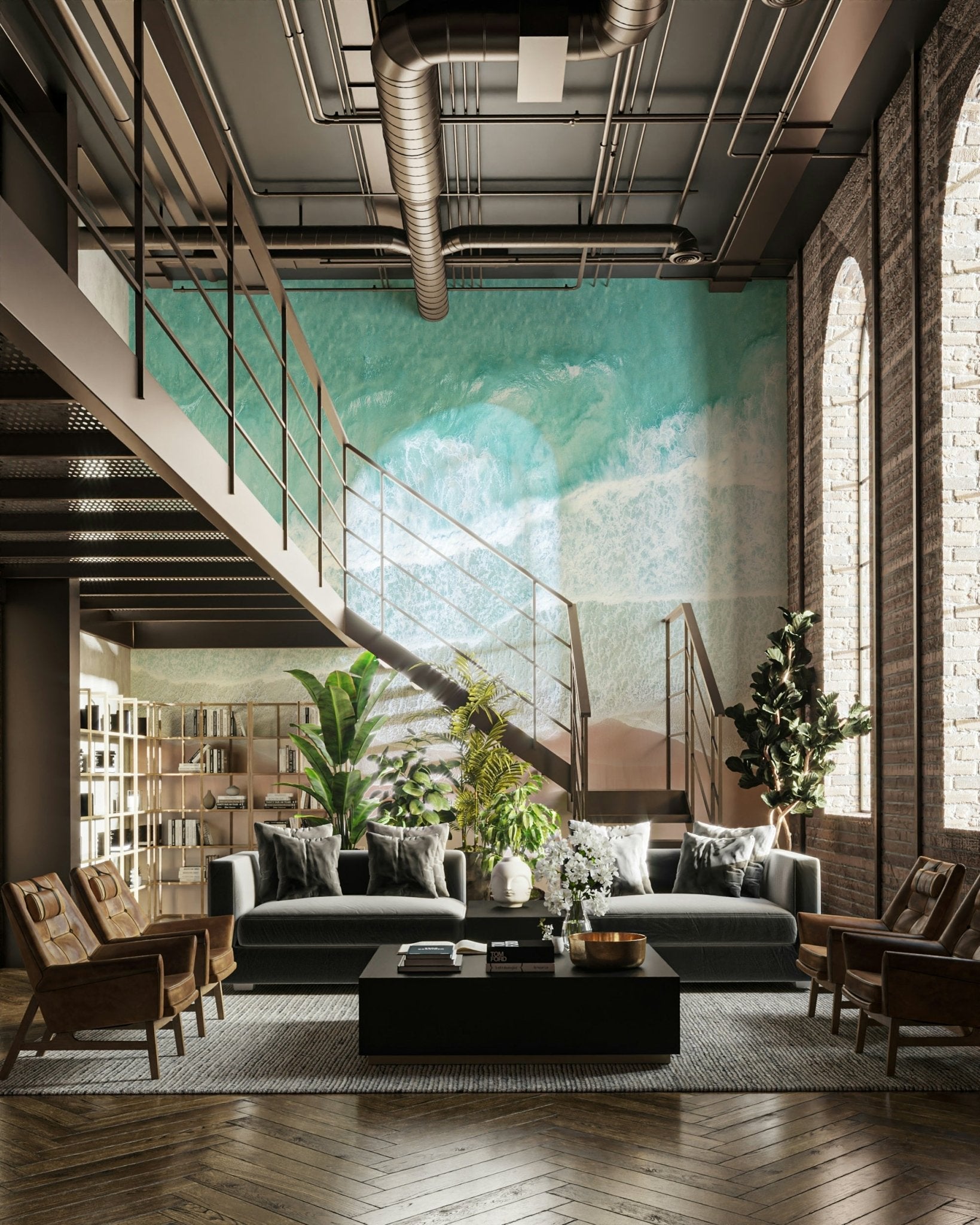 Aerial ocean view wall mural GD720

